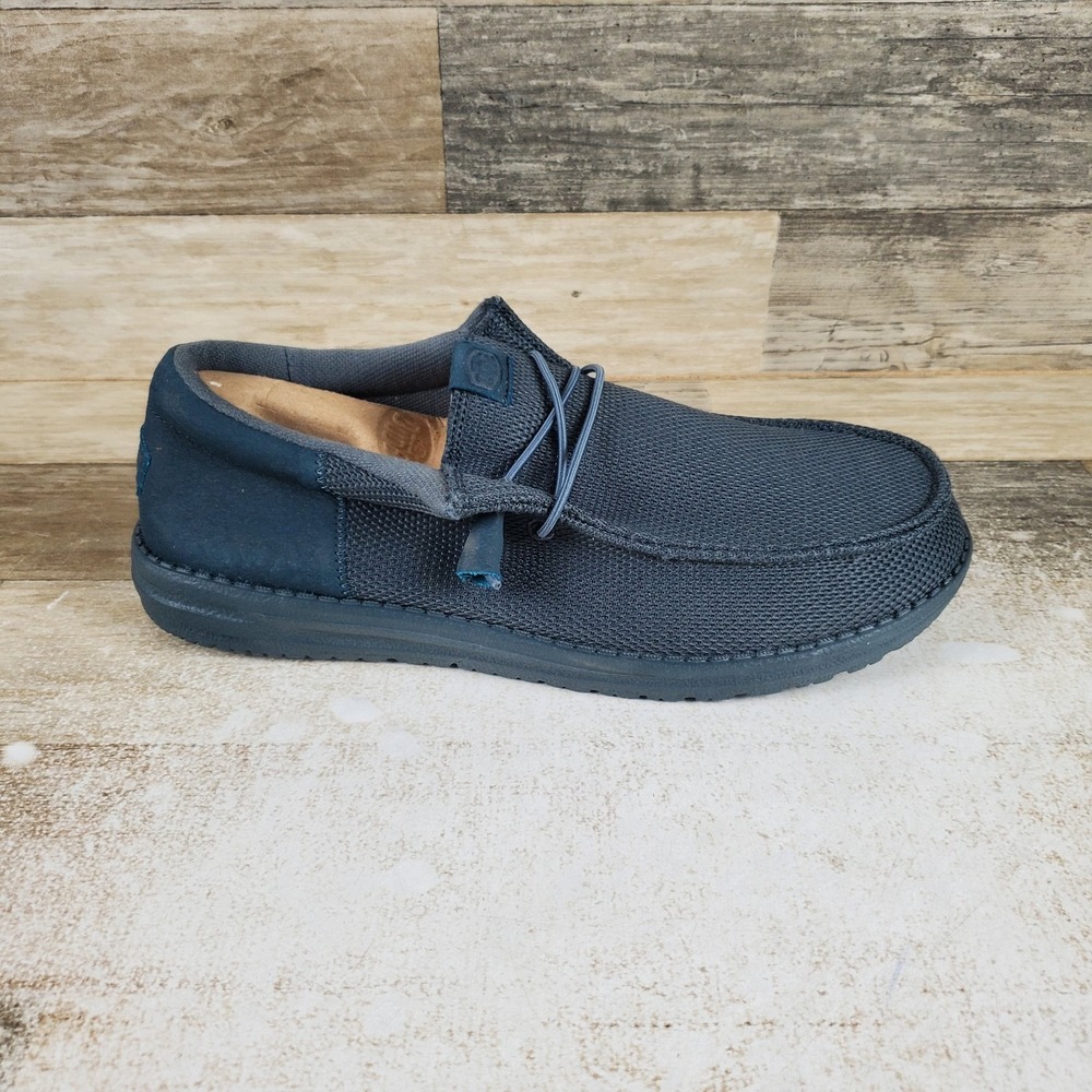 Hey Dude Wally Funk Mono Mens Loafer Shoes Sz 9 Dark Slate Round Toe Slip On